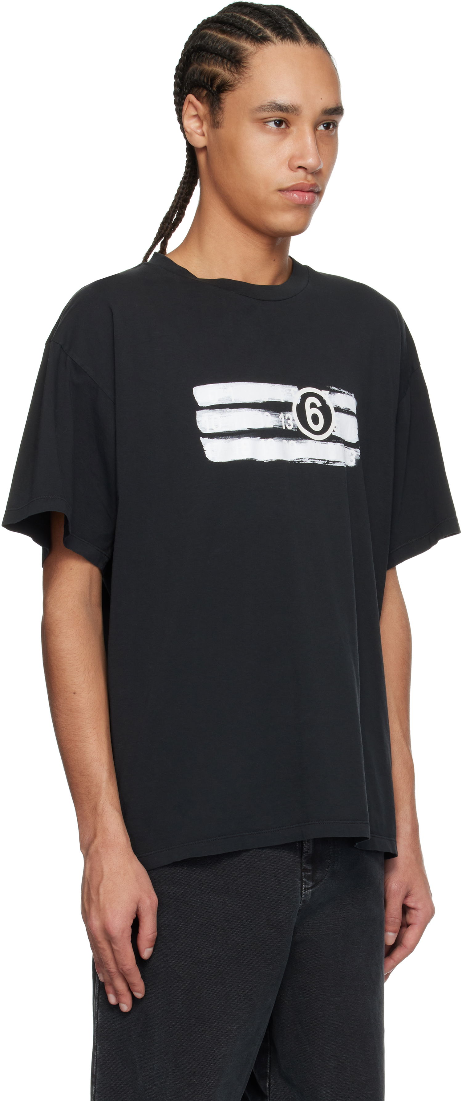 T-shirt Maison Margiela MM6 Maison Margiela Numeric T-Shirt Svart | SH2GC0023 M20115, 1