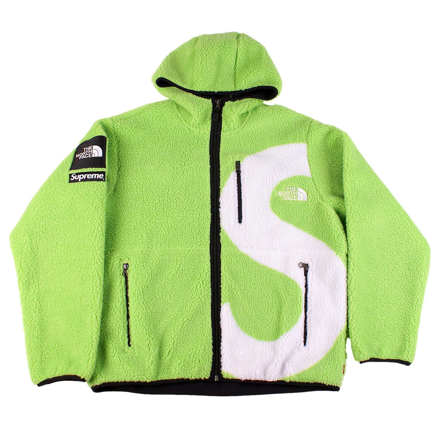 Jacka Supreme The North Face x S Logo Hooded Fleece Jacket Grön | FW20J24 LIME, 1
