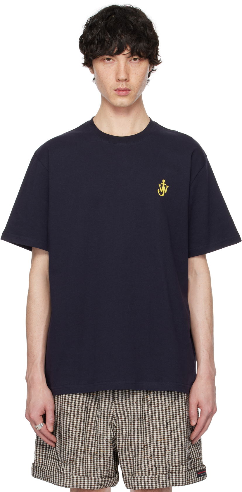 T-shirt JW Anderson JW Anderson Anchor T-Shirt Mörkblå | JT0257-PG1510