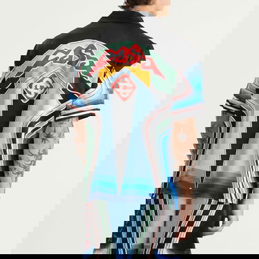 Skjorta Casablanca Casablanca Graphic Short Sleeve Shirt, Size Large Svart | MPF25-SH-003-06, 3