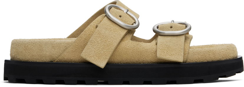 Kläder Jil Sander Jil Sander Pin-Buckle Suede Sandals Beige | J44WP0026_P8213