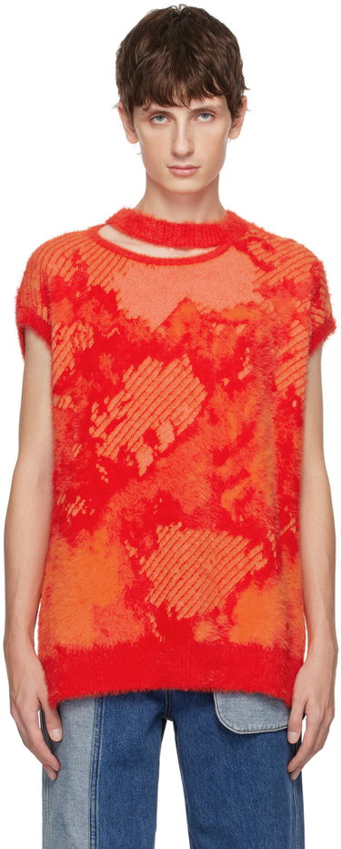 Sweater Feng Chen Wang Feng Chen Wang Landscape Painting Sleeveless Sweater Röd | FUF16KT14O, 0