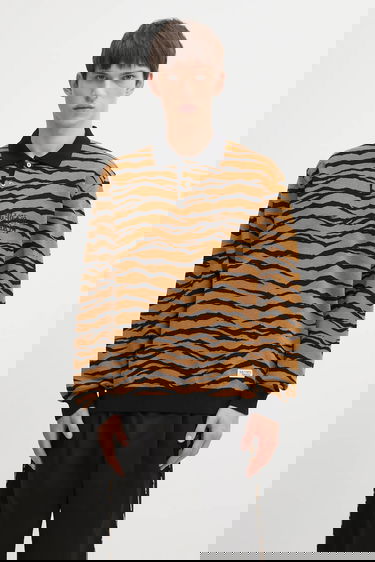 Sweater WACKO MARIA Tiger Pattern Knitted Long-Sleeve Polo Flerfärgad | 25FW.WMK.KN10, 0