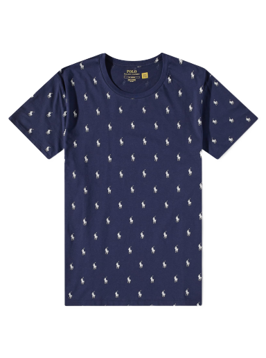 T-shirt Polo by Ralph Lauren All Over Pony Sleepwear Tee Mörkblå | 714899612006