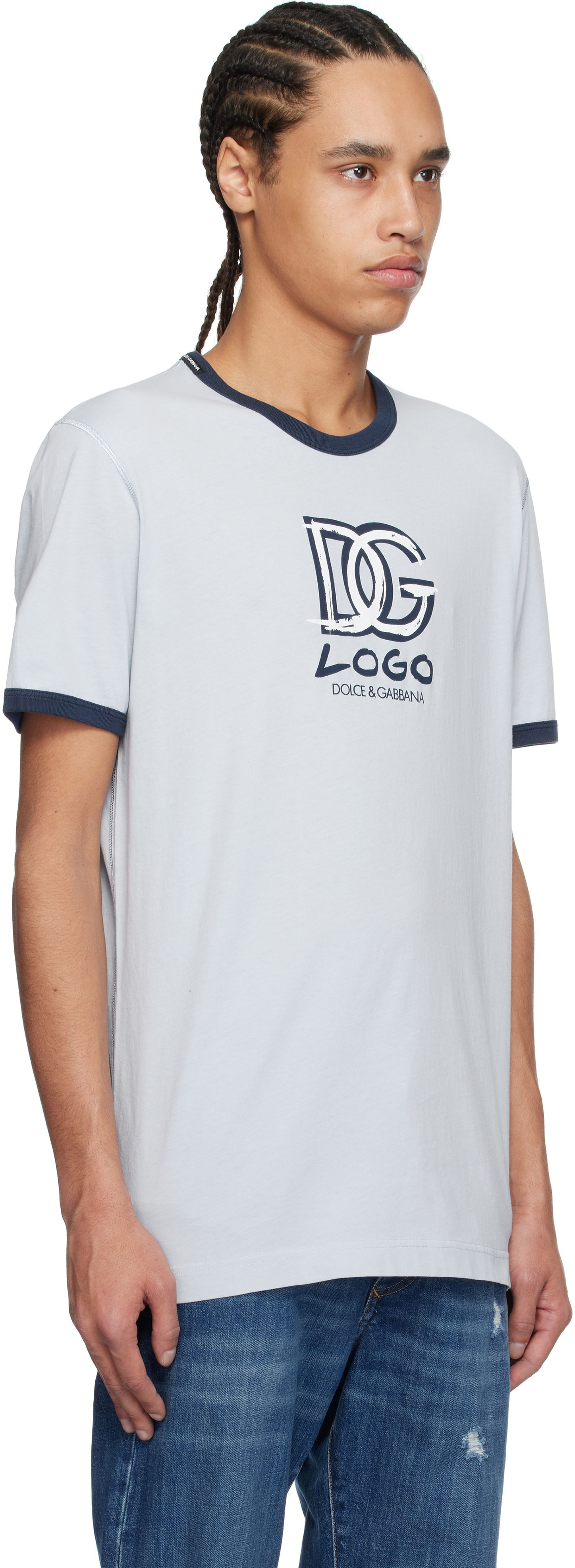 T-shirt Dolce & Gabbana Dolce & Gabbana DG Logo T-Shirt Blå | G8PV1TG7O4X, 1