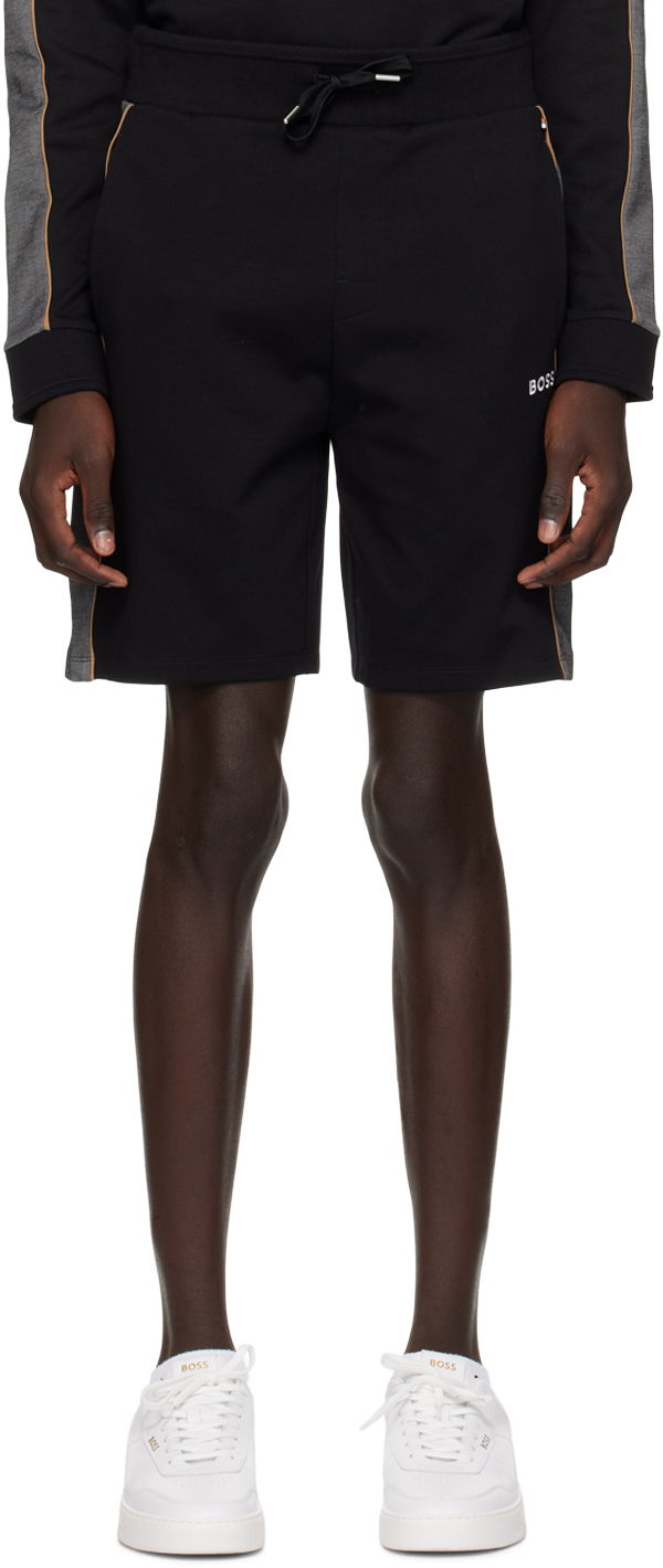 Shorts BOSS Straight-Leg Shorts Svart | 50511042