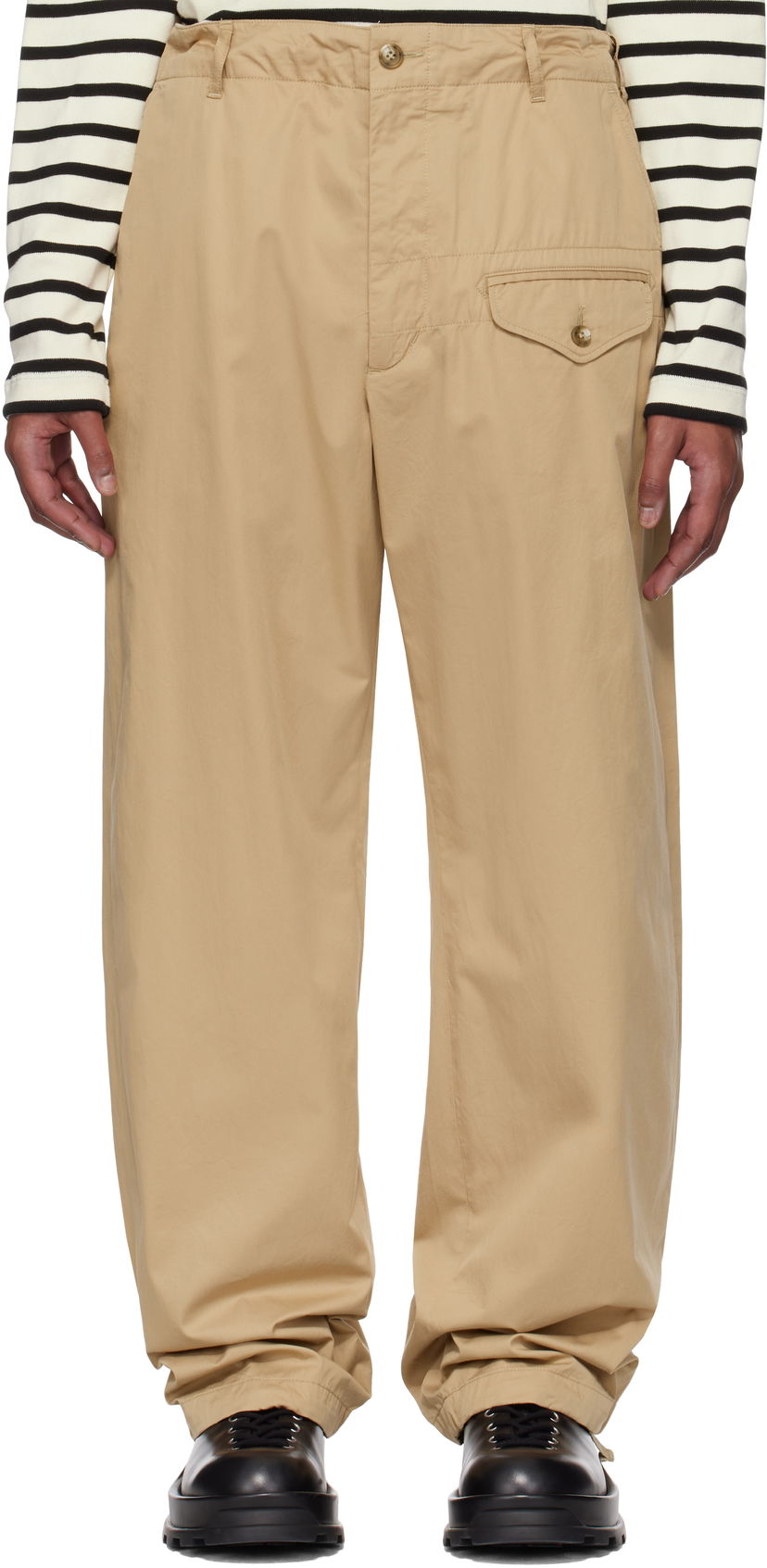 Cargo byxor Engineered Garments Engineered Garments Gurkha Trousers Beige | 25S1F039