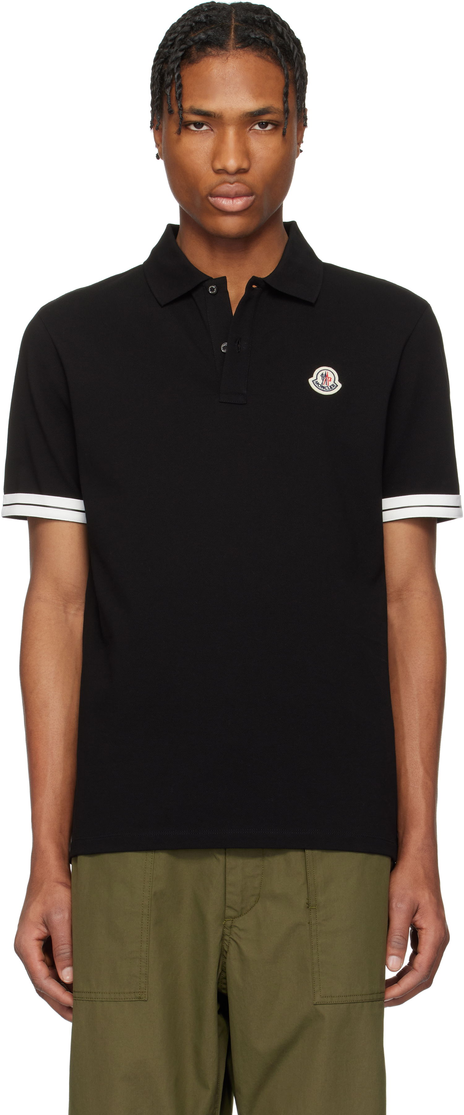 Polotröja Moncler Moncler Archivio Short Sleeve Polo Svart | K10918A0002789ALK, 0