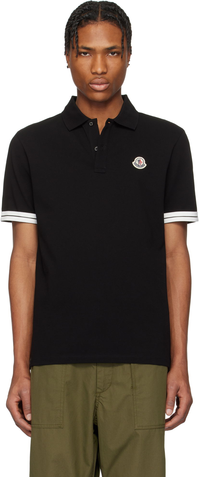 Polotröja Moncler Moncler Archivio Short Sleeve Polo Svart | K10918A0002789ALK
