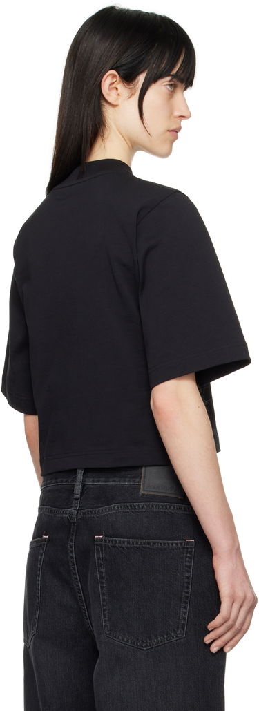 Crop top Palm Angels Palm Angels College Cropped T-Shirt Svart | PWAA020S25JER004100B, 2