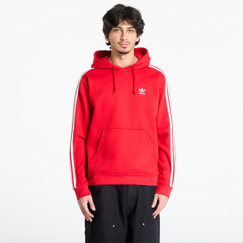 Sweatshirt adidas Originals Adicolor Classics 3-Stripes Hoodie Röd | IR9868