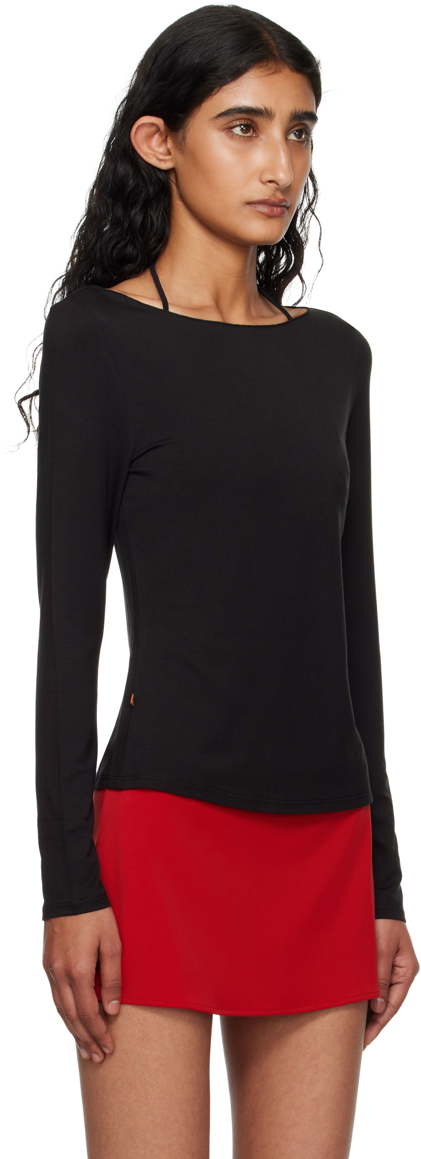 T-shirt Miaou Miaou Amelia Long Sleeve T-Shirt Svart | 7183LJBBLK, 1