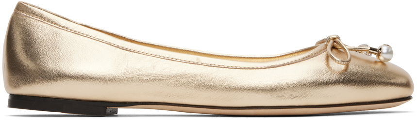 Sneakers och skor Jimmy Choo Elme Ballerina Flats Metallisk | ELME FLAT MNA, 0