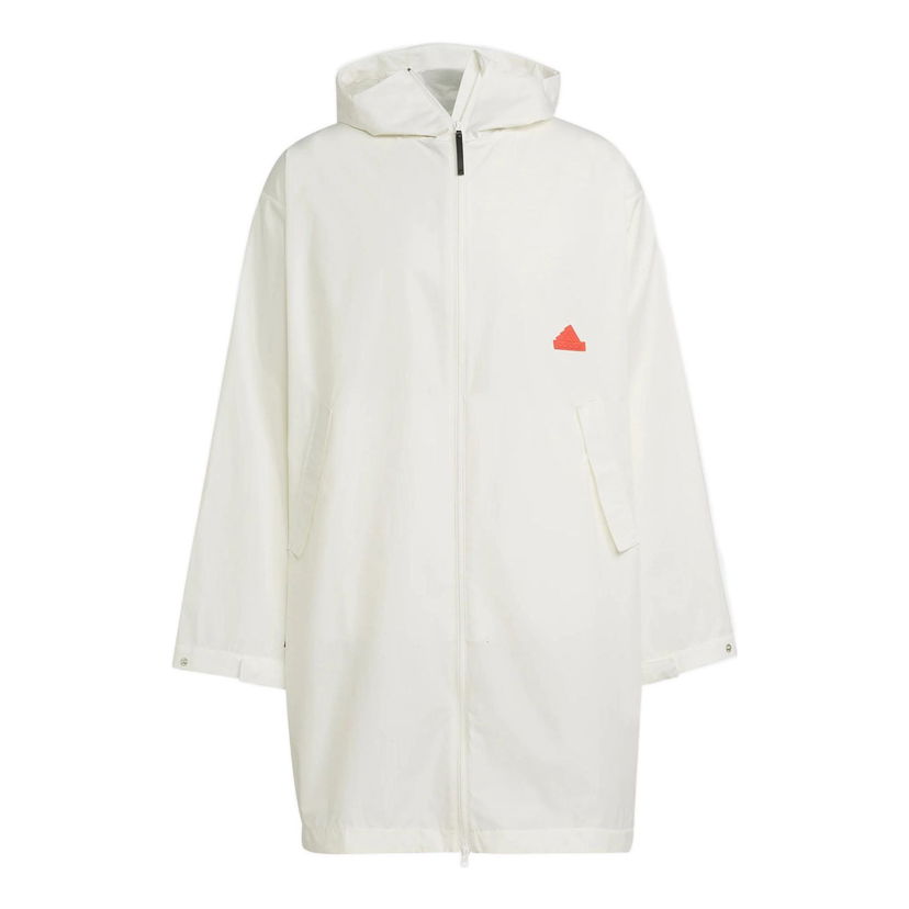 Regnrock adidas Originals Logo Solid Color Hooded Windbreaker Vit | HN1943