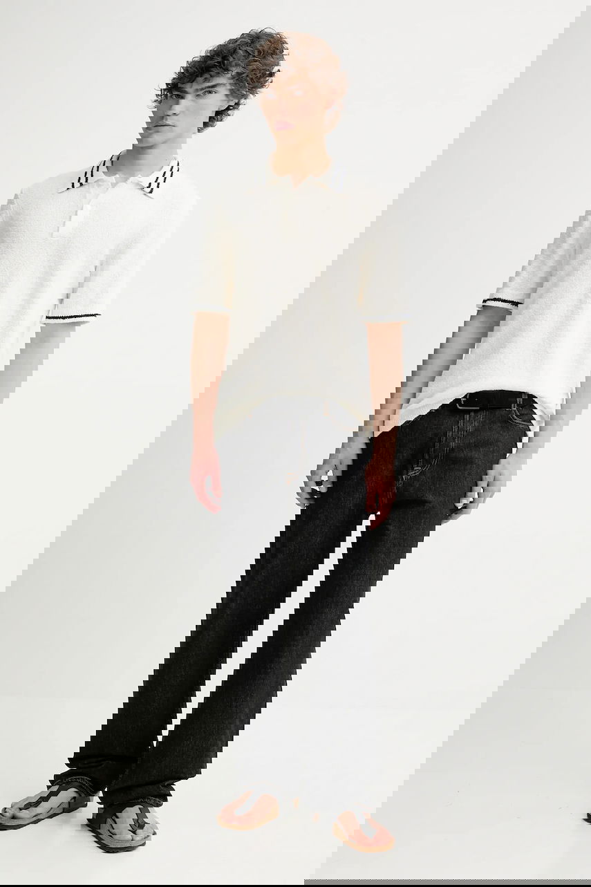 Polotröja Samsoe Samsoe Short-sleeved Knit Polo shirt SAPEDRO Vit | M25200017, 1