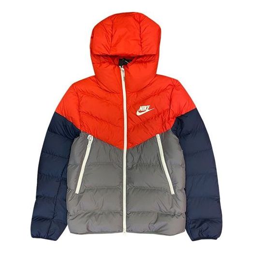 Pufferjacka Nike Casual Hooded Down Jacket Röd | CU0226-634