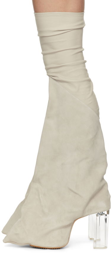 Strumpor Rick Owens Rick Owens Hollywood Taco Kiss Tall Boots Beige | RR01E5843 LSLVS0, 2