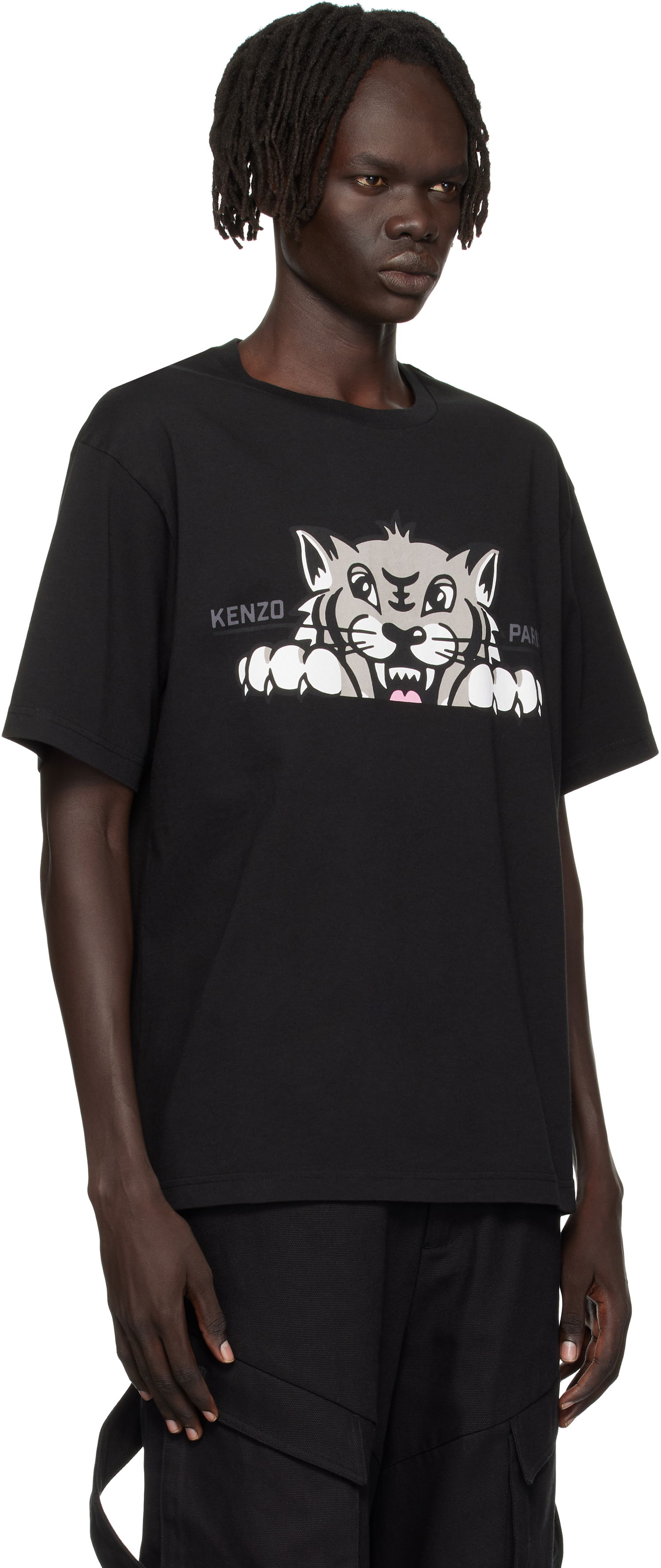T-shirt KENZO Kenzo 'Happy Tiger' Oversized T-Shirt Svart | FF65TS4514SG, 1