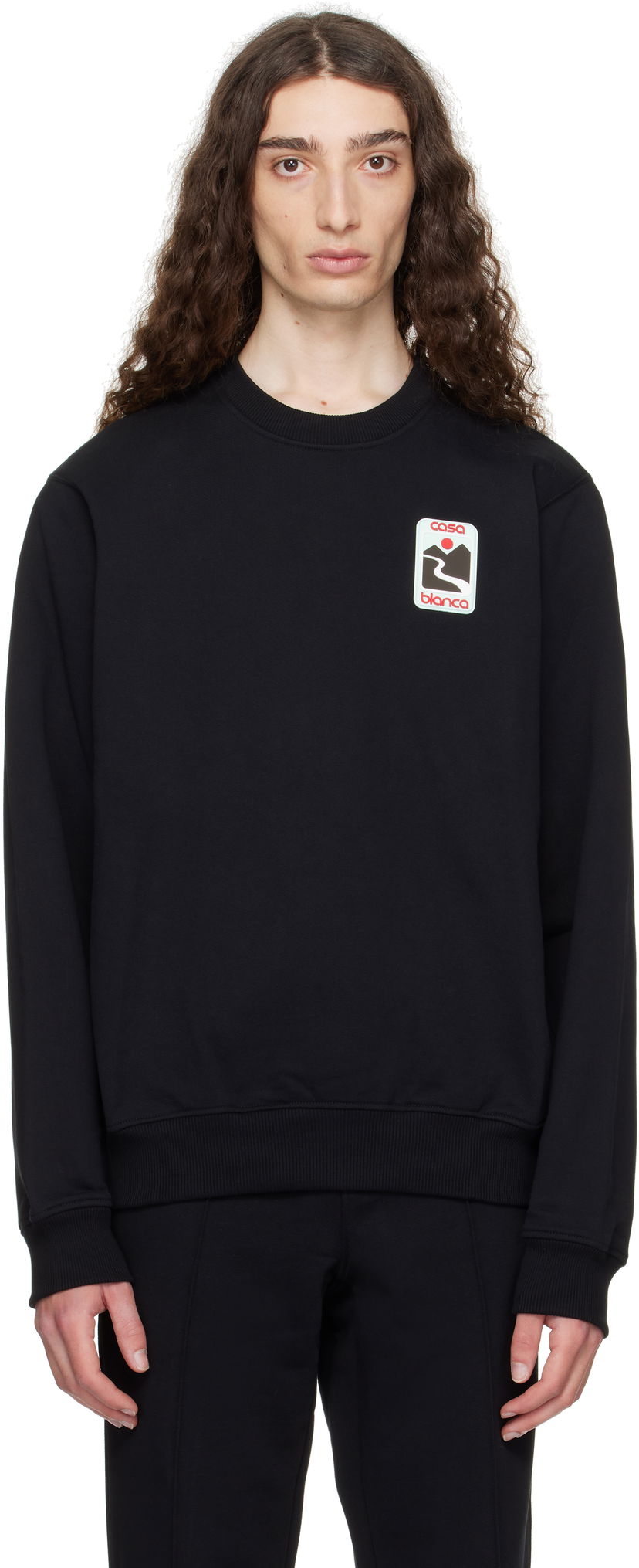 Sweatshirt Casablanca Casablanca Sunset Valley Sweatshirt Svart | U-MPF25-JTP-293-01