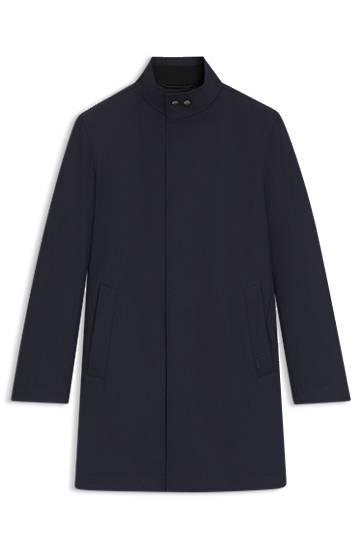 Rockar BOSS Washable Coat with Concealed Closure Mörkblå | 50546964