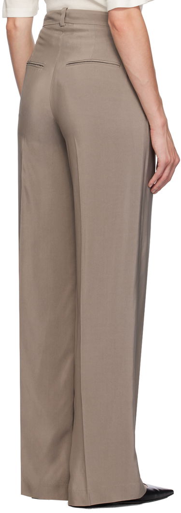 Byxor Anine Bing Anine Bing Dolan Wide-Leg Trousers Beige | A-03-3343-TPU23, 2