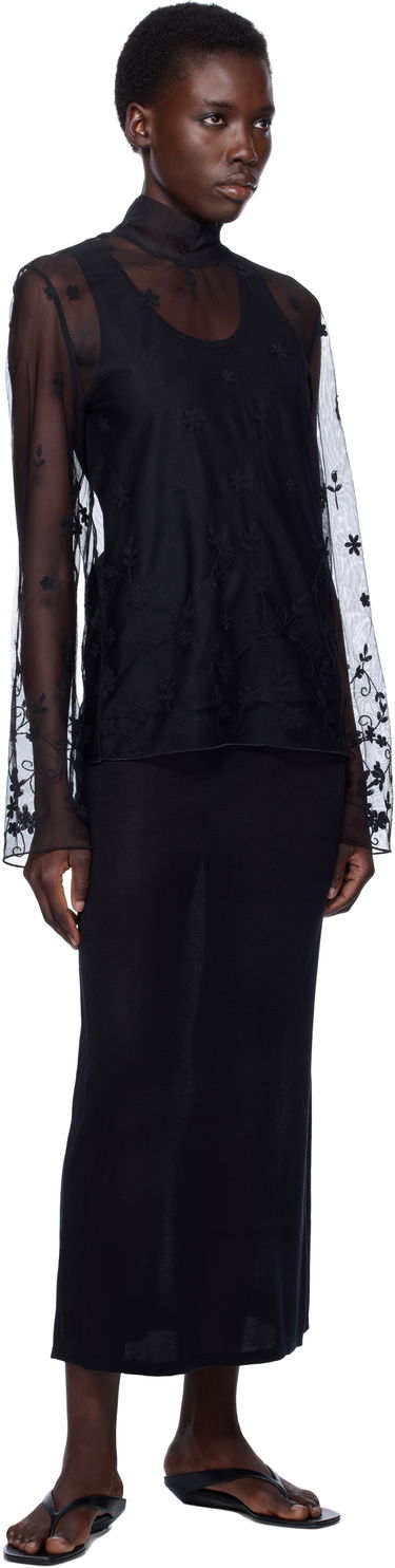 Kjol TOTEME TOTEME Knit Maxi Skirt Svart | 253-WRB0304-YA0079, 3