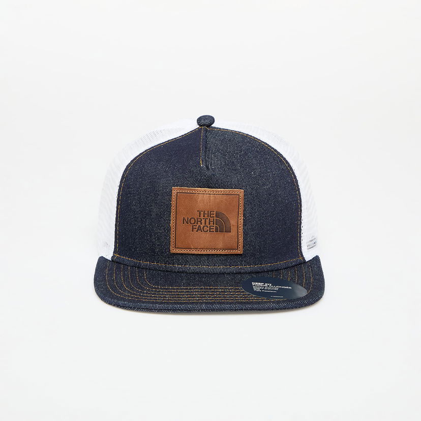 Keps The North Face The North Face Half Dome Trucker Denim Leather Patch Cap Blå | NF0A8BMEBM71
