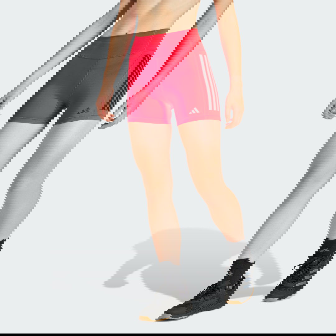 Shorts adidas Performance Optime 3-Stripes 1/4 Training Shorts Röd | JN4583, 0