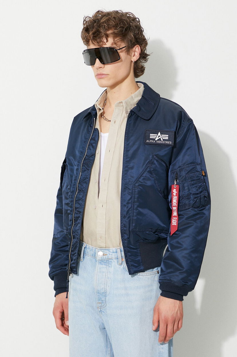Bomberjacka Alpha Industries CWU 45 Transitional Bomber Jacket Mörkblå | 100102.07
