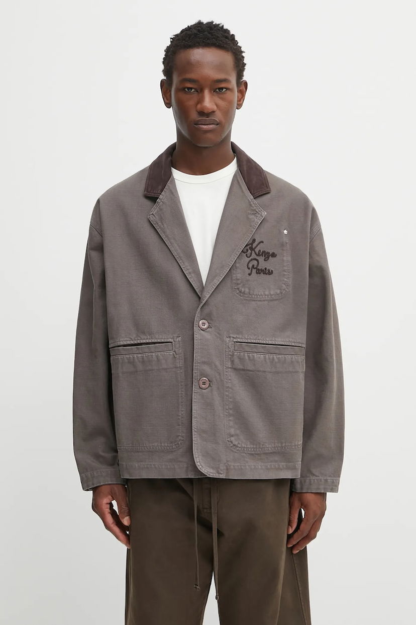 Jacka KENZO Kenzo Chainstitch Workwear Jacket Grå | FF65VE2349GU
