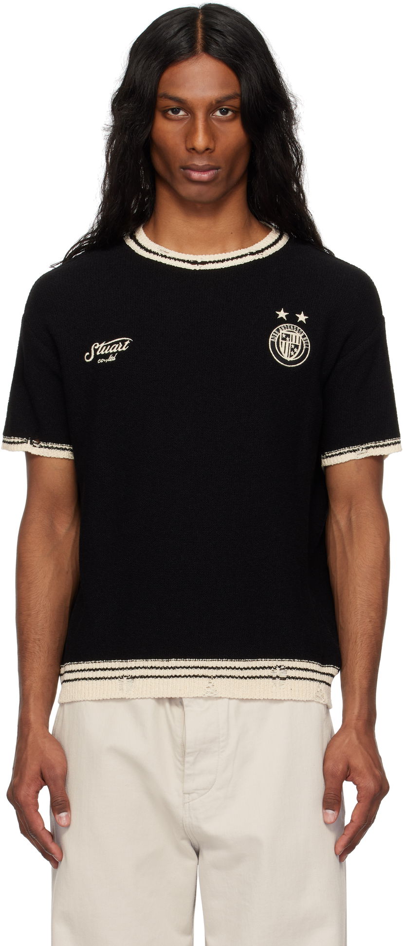 Sweater Andersson Bell Andersson Bell Football Short Sleeve T-Shirt Svart | atb1285m