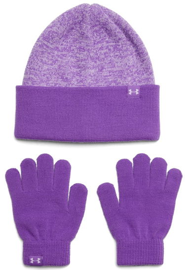 Handskar Under Armour Under Armour Combo JR Beanie and Gloves Set Purpur | 1386642-525, 2