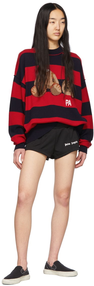 Sweater Palm Angels Bear Striped Sweater Röd | PMHE007S22KNI0014660, 4
