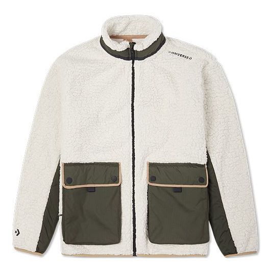 Jacka Converse Converse Retro Contrast Stitch Sherpa Jacket Vit | 10021937-A05