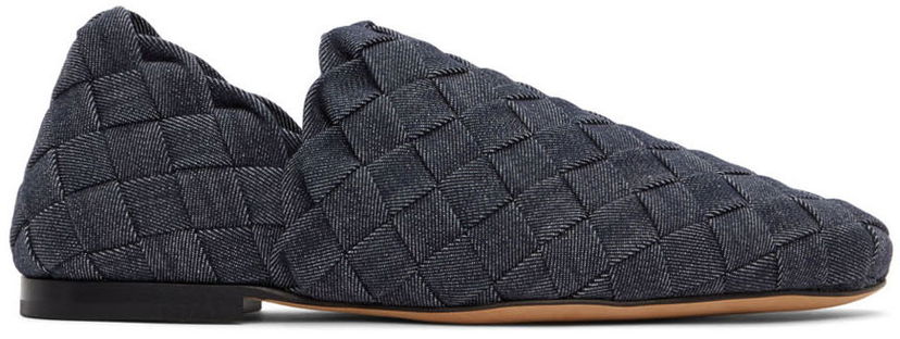 Sneakers och skor Bottega Veneta Bottega Veneta Mattelassé Denim Loafers Blå | 620304 V27B0
