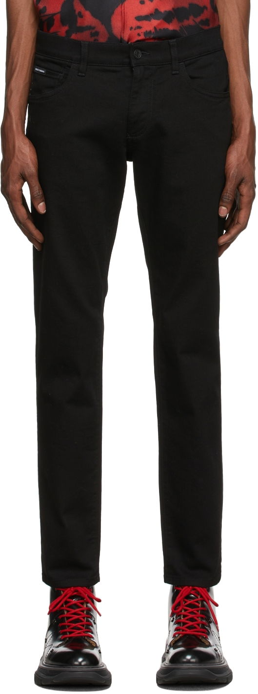 Jeans Dolce & Gabbana Black Stretch Skinny Jeans Svart | GY07CD G8CN9