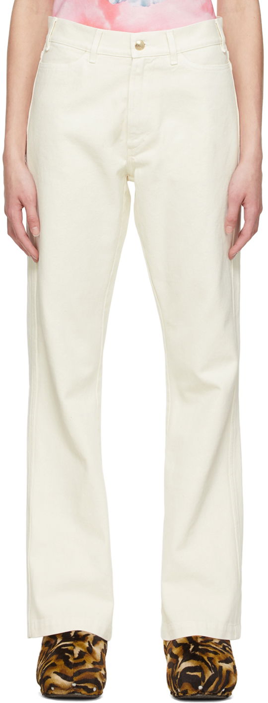 Byxor Stockholm (Surfboard) Club Flared Trousers Vit | FOG