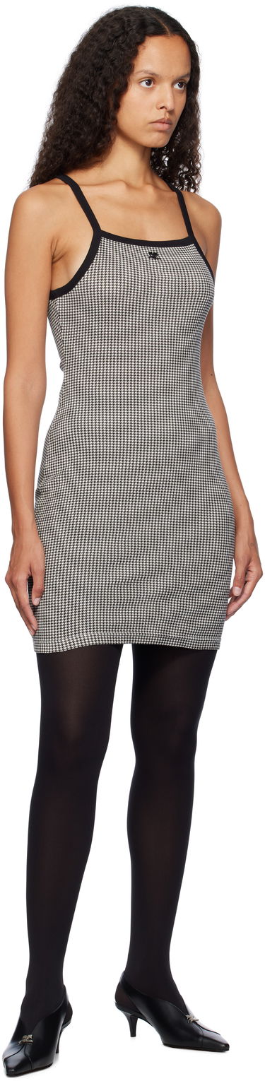 Klä Courrèges Courrèges Houndstooth Mini Dress Svart | 324JRO458JS0167, 3