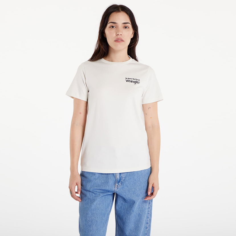 T-shirt Wrangler Graphic Tee Vintage White Vit | 112356428