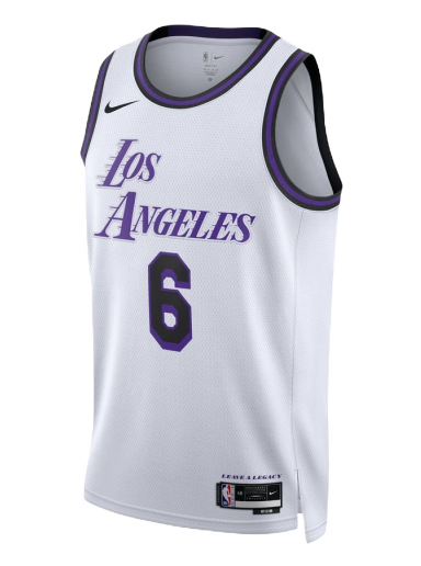 Jersey Nike Dri-FIT NBA LeBron James Los Angeles Lakers City Edition 2022 Swingman Jersey Vit | DO9597-101