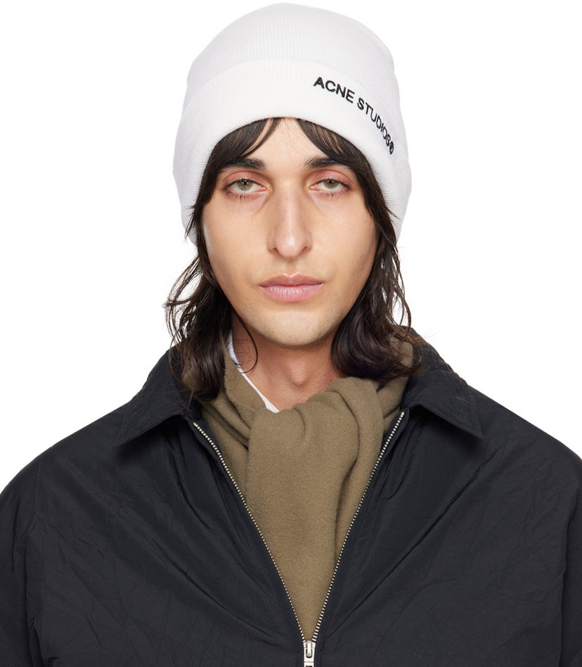 Mössa Acne Studios Embroidered Beanie Vit | C40334-