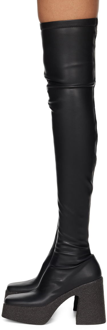 Sneakers och skor Stella McCartney Stella McCartney Skyla Thigh-High Platform Boots Svart | 596408W1CV0, 2