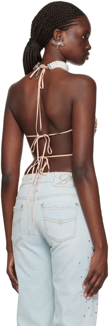 Linne Blumarine Blumarine Embellished Halter Top Flerfärgad | P422C265A, 2