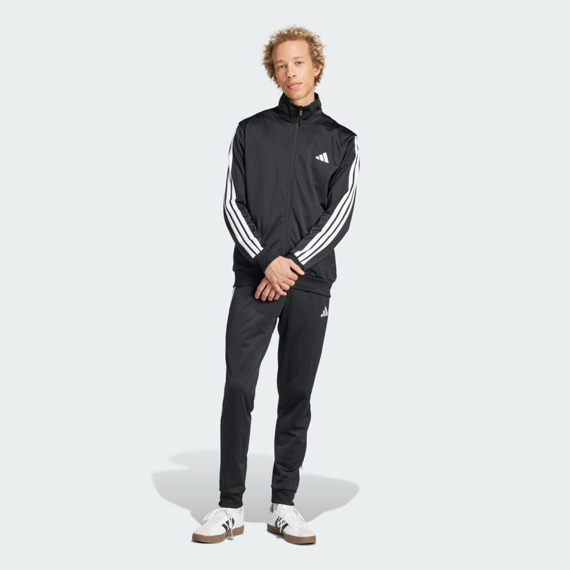 Träningsoverall adidas Performance Sportswear Basic 3-Stripes Tricot Track Suit Svart | JI8858