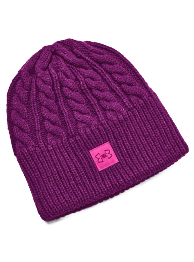 Mössa Under Armour Halftime Cable Knit Beanie Purpur | 1379995-573