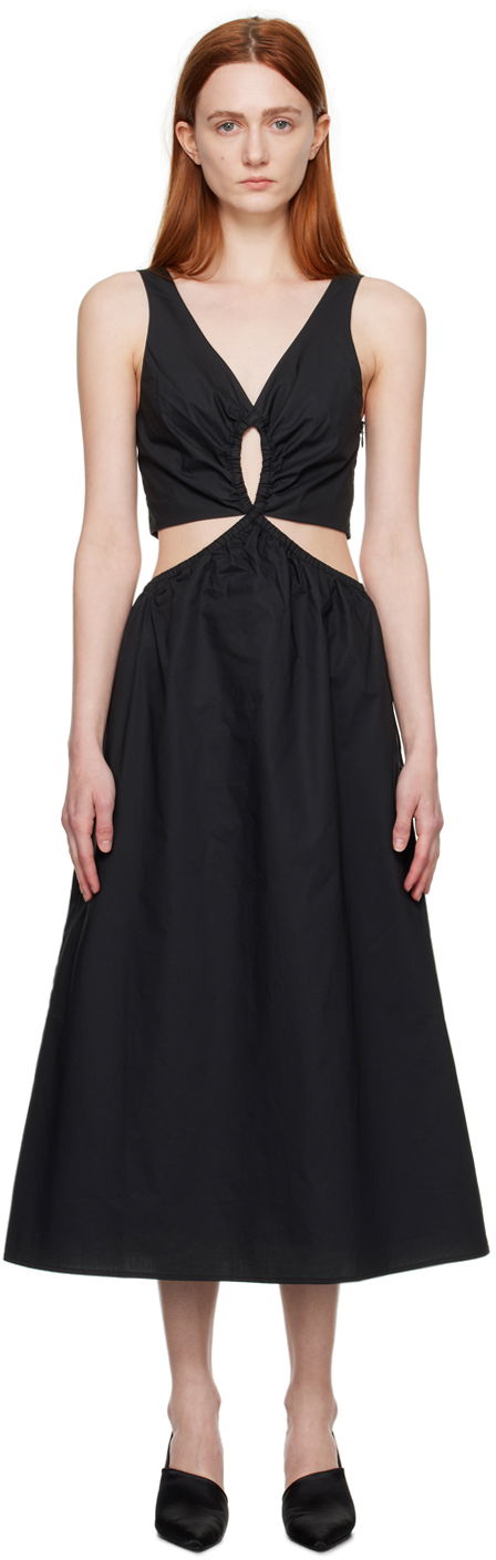 Klä Anine Bing Cutout Detail Midi Dress Svart | A-02-1391-000