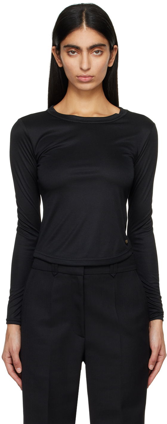 T-shirt Anine Bing Jane Long Sleeve T-Shirt Svart | A-08-4408-000