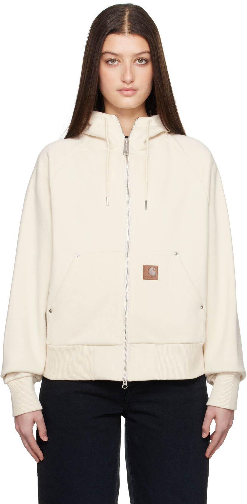 Sweatshirt Carhartt WIP Carhartt WIP Eldon Zip-Up Hoodie Vit | I034374 05XX
