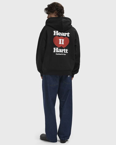 Sweatshirt Carhartt WIP Heart II Hartt Zip-Up Hoodie Svart | I035176-89.XX, 1