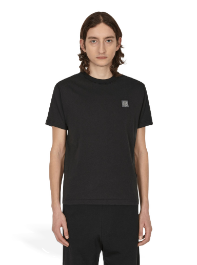 T-shirt Stone Island Garment Dyed Logo T-Shirt Svart | MO101523757 A0029